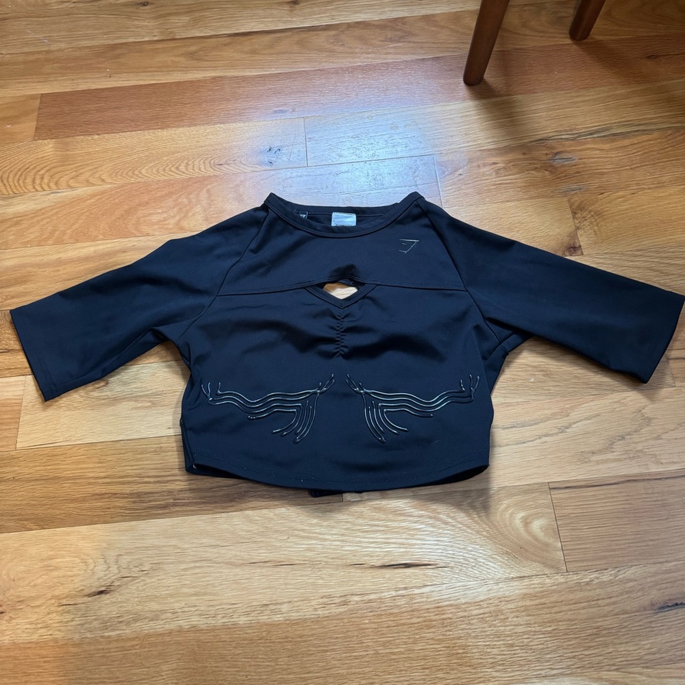 Gymshark Black Athletic Crop Top